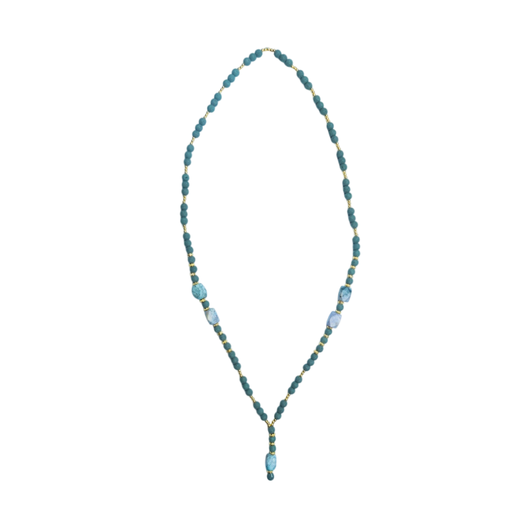 Design sans titre (12) Collier "Émeraude Brute" – Vert Eau – Image 1